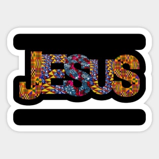 Jesus kente inspired tee Sticker